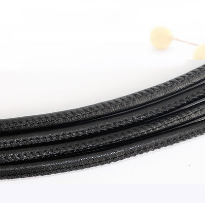 Inzegao Women Leather Cord String Rope Waist Belt for Dress Knot Belt for Sweater Cardigan Down Coat
