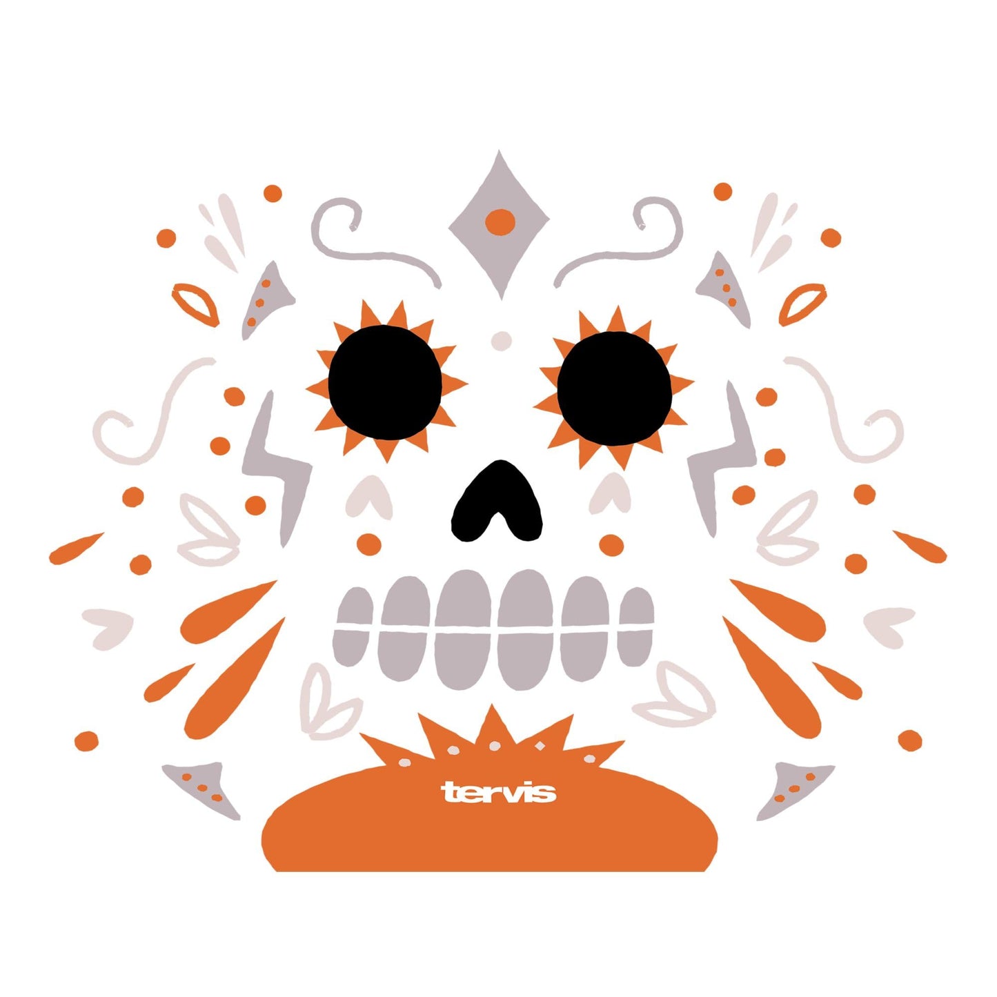 Tervis Super Sugar Skull Halloween Made in USA Double Walled Insulated Tumbler Travel Cup Keeps Drinks Cold & Hot, 24oz, Classic