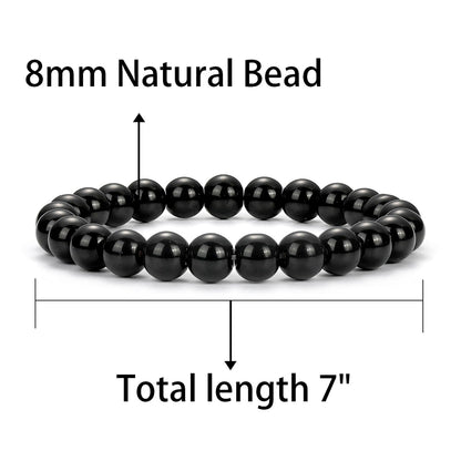 Gnamy Moonstone Beads Bracelet for Women, Healing Crystal Bracelet for Spiritual Healing Positive Energy Stress Relief, Natural Stone Stretch Beaded Bracelets Birthday Jewelry Gifts for Daughter Friends Girlfriend Her