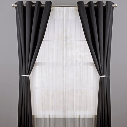 Sumnacon 2 Pcs Aluminum Alloy Curtain Holdbacks - Decorative Wall Mounted Drapery Tiebacks with Screws, Heavy Duty Window Treatment Holdbacks for Home Decor, White