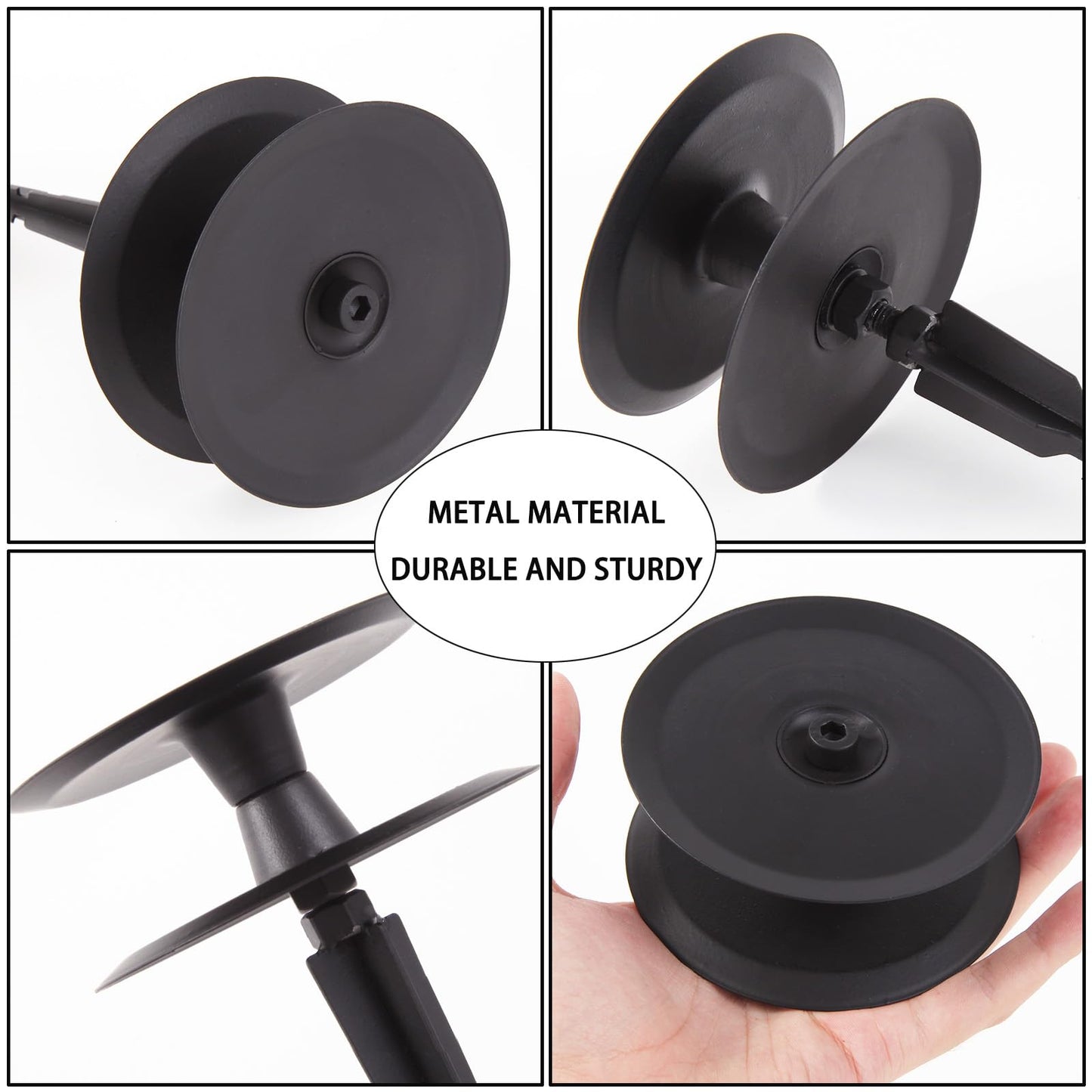 6PCS Metal Garden Hose Guide Spike, Hose Guides for Garden Heavy Duty, Cast Iron Garden Hose Guides for Outside, Rustproof Coated Hose Guide Stakes for Lawn & Yard, Plant & Flower Bed Protection