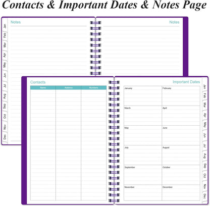 2026 Appointment Book & Planner - Hourly Planner from January 2026 - December 2026, Weekly Appointment Book 2026 with 30-Minute Interval, 6.4" x 8.5", Purple