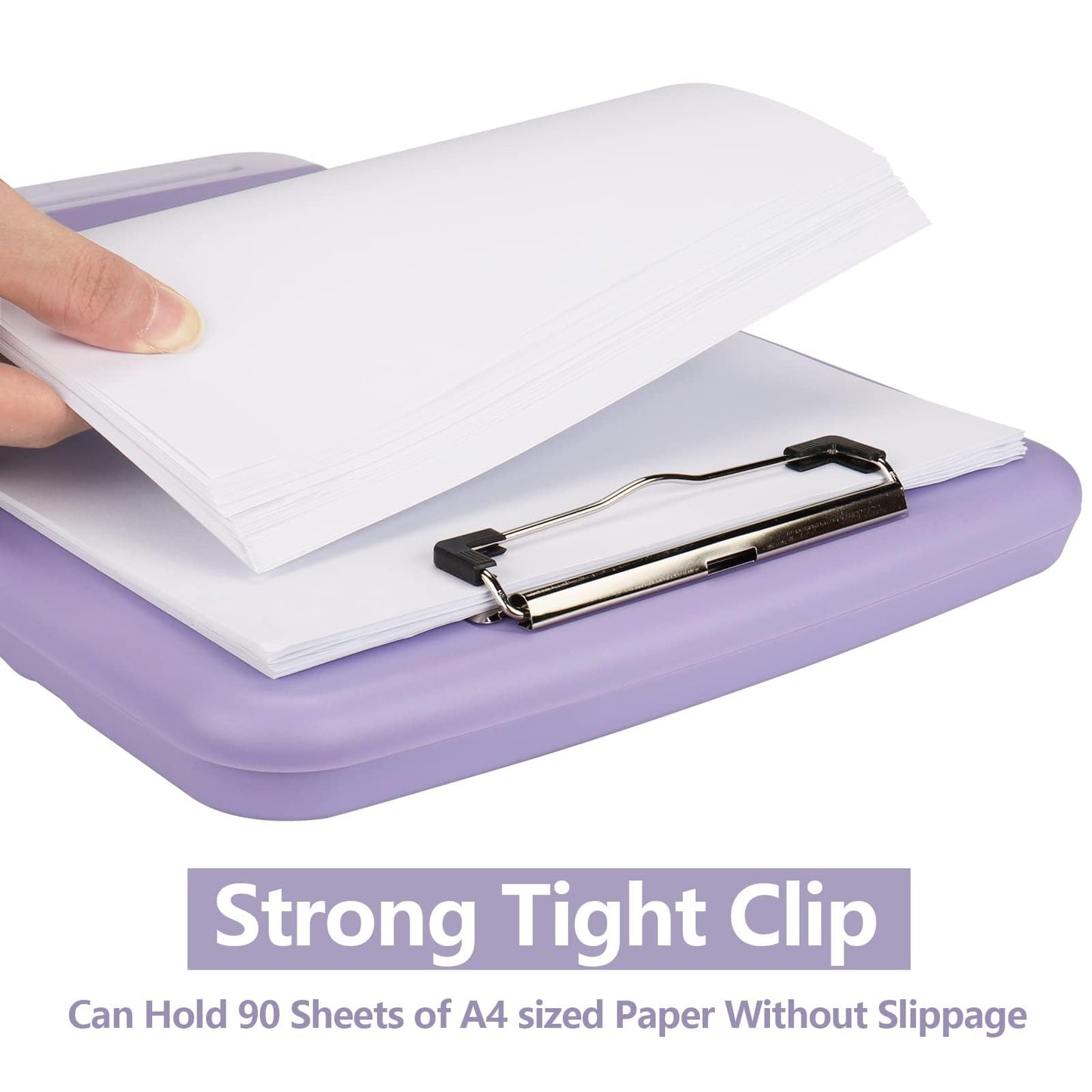 SFLHHDM Clipboard with Storage, Clip Boards 8.5x11, Plastic Clipboard with Pen Holder, Purple Clipboards, Clip Board Folder for Women Teachers Work, School & Office Supplies