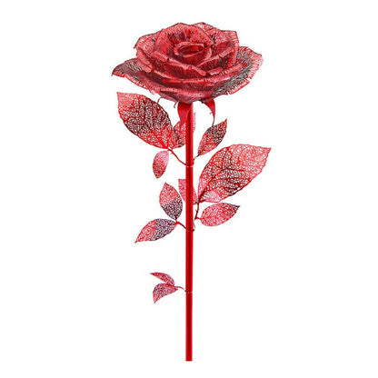 Piececool 3D Metal Puzzles Rose Flower Model Kits, Artificial Fake Flowers Metal Building Kit DIY 3D Puzzle for Adults, for Father Mothers Valentines Day, 15Pcs