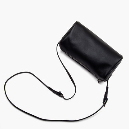DONNAIN Premium Full-Grained Leather Crossbody Purses for Women, Hobo Bags for Women Crossbody with Adjustable Strap (Black, Small)