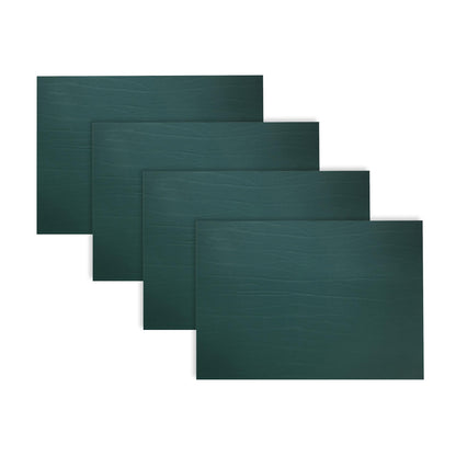 Fortessa Strata Leather Placemat, 12.2 x 16.5 Rectangle Placemat (Set of 4), Forest