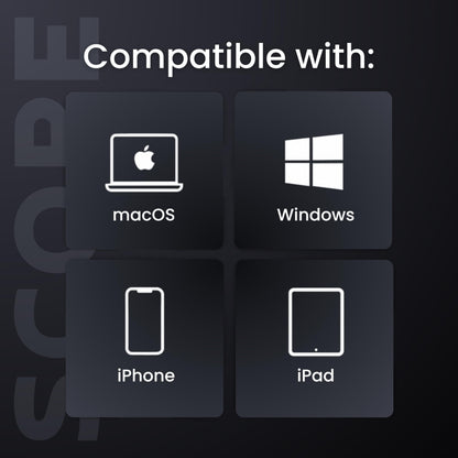 Scope Remote- Remote for Anki. Customizable with Anki Add-on, Compatible with Windows, Mac, iOS, iPad, and Android. Quizlet Compatible, Anki Controller. Midnight Black, Plus (16-18 Hours Battery)