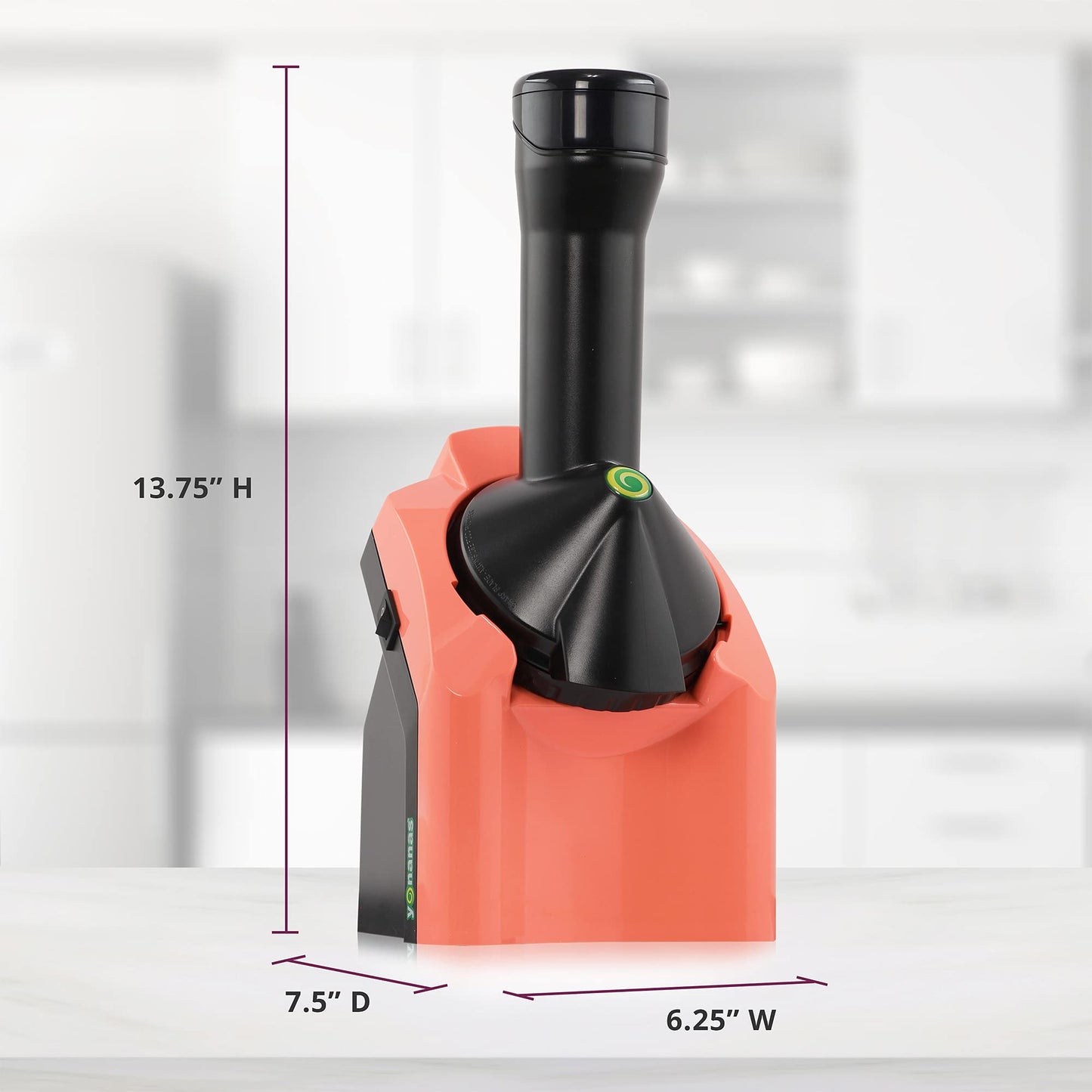 Yonanas Classic Frozen Fruit Soft Serve Maker for Healthy Vegan and Dairy-Free Treats, 200W Silver Machine with 36 Recipes, BPA Free, Easy to Clean, Quick and Simple to Use