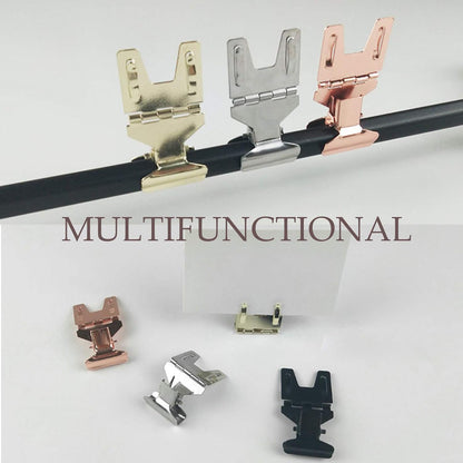 Metal Pop Clip Sign Stand, Bread Store Price Tag & Card Holder, Advertising Display Clip (Black, 10Pack)