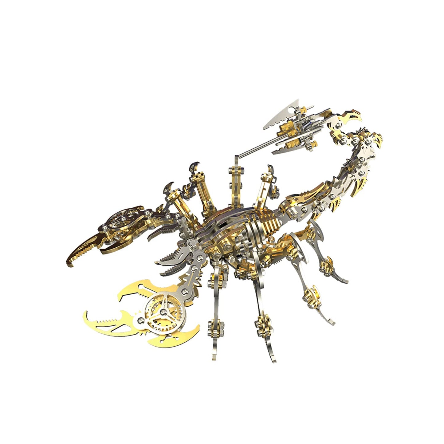 3D Metal Model Kits, Mechanical Scorpion King Gold 3D Metal Puzzle,Steel Warcraft Collection DIY Animal Brain Teasers Simple 3D Puzzles