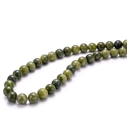 BEADIA Taiwan Green Jade Natural Stone Round Loose Semi Gemstone Beads for Jewelry Making 6MM 61PCS