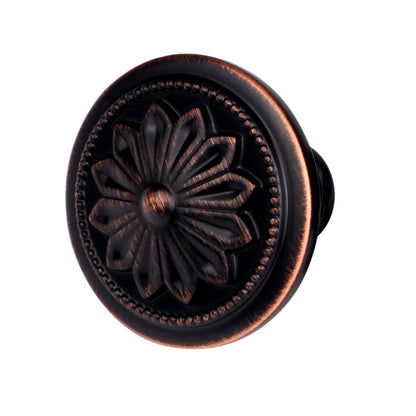 Xlroaafs 12 Pack Oil Rubbed Bronze Cabinet Knobs, Bronze Kitchen Cabinet Knobs for Cabinets and Drawers,1-2/5" Round Antique Bronze Bifold Closet Door Knobs Vintage Drawer Knobs