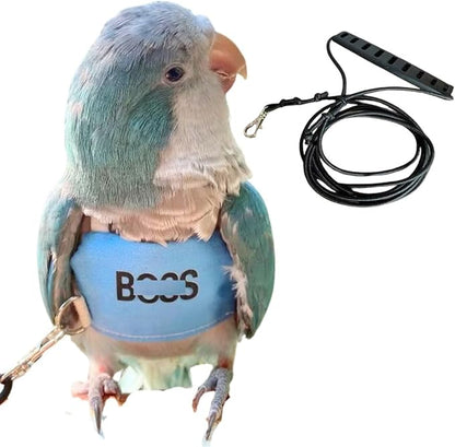 Bird Flight Harness Vest, Parrot Flight Suit with Leash, Bird Flying Clothes with Rope and Handle for Outdoor Activities (L)