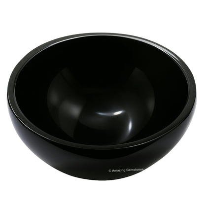 Black Tourmaline Crystal Bowl - 2 Inch Decorative Bowls for Room and Home Decor - Gemstone Healing Crystals for Elegant Display, Positive Energy Balance and Gift