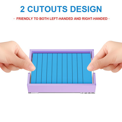 WINFFOR Acrylic Notepad Holder Dispenser - 4x6 in Sticky Note Memo Holder Self-Stick Note Pad Organizer (W/O Pads) Office Desk Accessories School Supplies, Purple