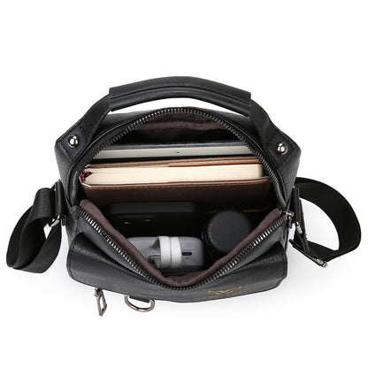 LEBULLBRO Shoulder Bag for Men Crossbody Bags Leather Sling Bag Messenger Bags with Multiple Pockets Business Outdoor