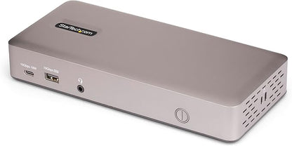StarTech.com USB-C Docking Station (USB4), Triple 4K 60Hz Monitors, Up to 100W Laptop Charging, 2.5GbE, Driverless, Not macOS Compatible
