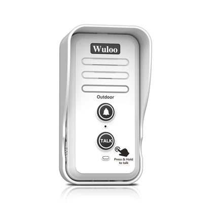 Wireless Intercom Doorbells for Home Classroom, Wuloo Waterproof Electronic Doorbell Chime with 2640 Feet Range 3 Volume Levels Rechargeable Battery (1&1-Black)