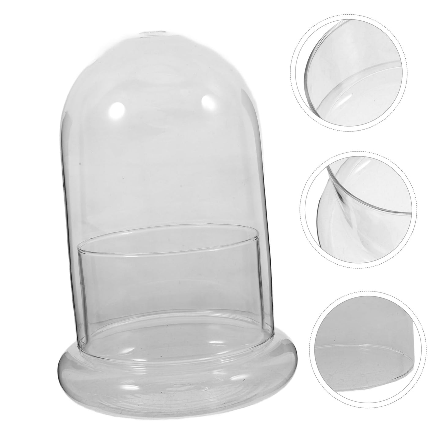 HEMOTON Eco Bottle Moss Glass Terrarium Air Plant Holder Hydroponic Vase Micro-Landscape DIY Decor