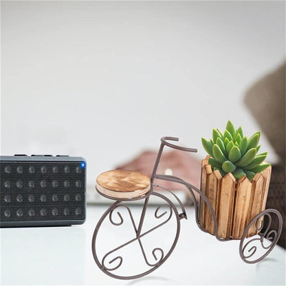 GHJUMKFDF Plant standWrought Iron Plant Stand Rustic Style Flower Pot Cart Holder Flower Basket
