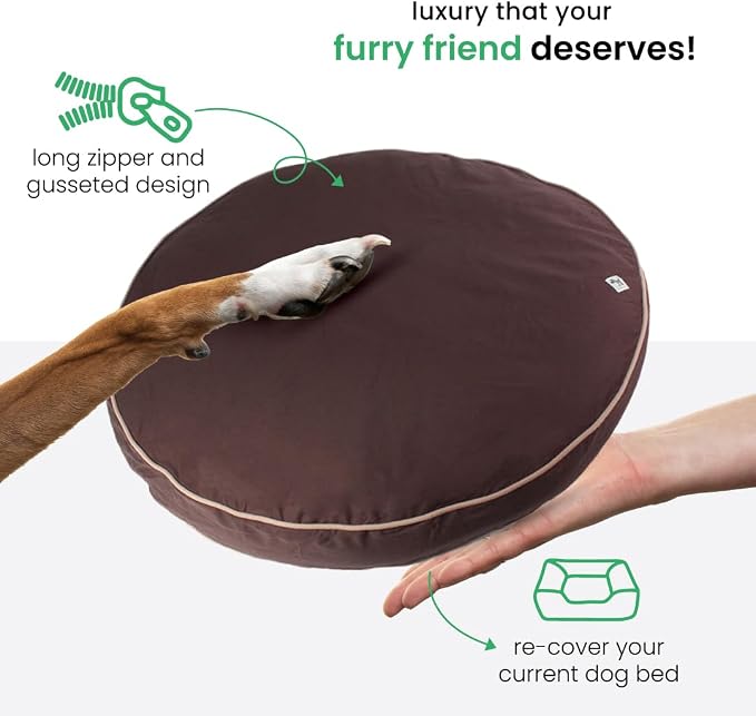 Molly Mutt Dog Bed Cover - Landslide Print - Measures 42” x 5’’ - 100% Cotton - Durable - Breathable - Sustainable - Machine Washable Dog Bed Cover