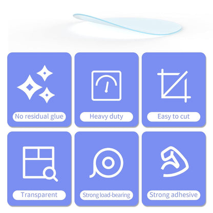 30PCS Heavy Duty Double Sided Adhesive Mounting Circle Tape- Waterproof,Strong Adhesion,Clear, High Strength,No Residue Removability for Hanging,Wall Mounting, Home Decor,Adhesive for Shower