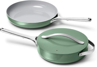 Caraway 12in Fry Pan + 10in (3qt) Saute Pan Duo Sage