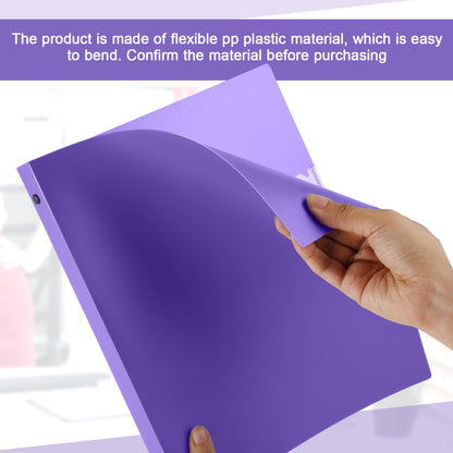 Henoyso 16 Pack 0.5 Inch Plastic 3 Ring Binder Round Ring, Bulk 1/2 Inch Flexible Binders Hold 140 Sheets Letter Size with Pocket, Document Organizer for Back to School Classroom Office (Assorted)