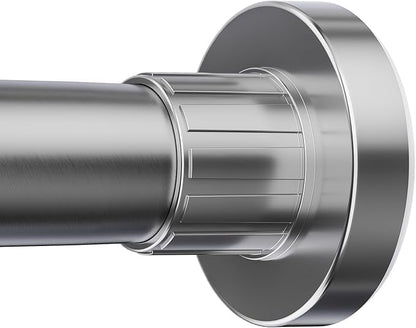 Ausemku Shower Curtain Rod 32-94 Inch Adjustable - 1 Inch Diameter Heavy Duty No drill Spring Tension Shower Rod, Non-Slip Rustproof Telescopic Rod for Bathroom, Nickel