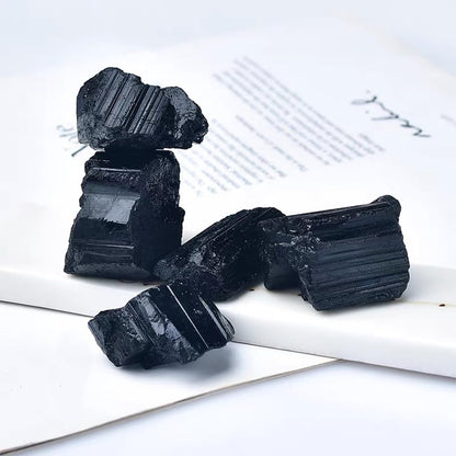 2PCS Natural Raw Stone Healing Crystals Bulk Healing Gemstones for Reiki Tumbling Fountain Rocks Meditation Garden Home Decor (Black Tourmaline)