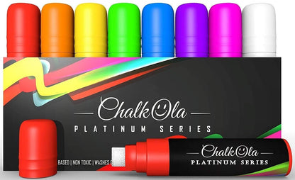 Chalkola Artist Bundle- 10 Neon 6mm + 8 Neon 15mm Chalk Markers