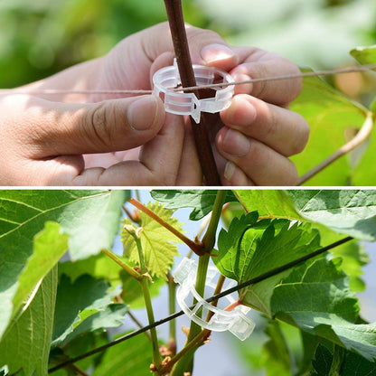 300Pcs Plastic Plant Clip, Plastic Trellis Plant Support Clips for Support, Garden Clips for Climbing Plants, Plastic Trellis Clips Plant Support Clips Vegetables Grape Vine Tomato Plant Fixing Clips