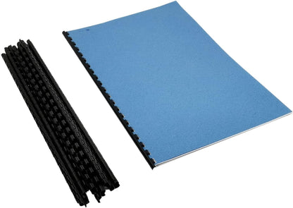Rayson CR8BK Plastic Comb Binding Spines, 40-Sheets Capacity, 5/16" Black 19-Ring Comb Binding, Max. Binding Letter Size Paper (8.5"×11"), Box of 100