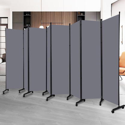Room Divider 6 Panel-176''Wide Folding Privacy Screen,Large Partition Wall