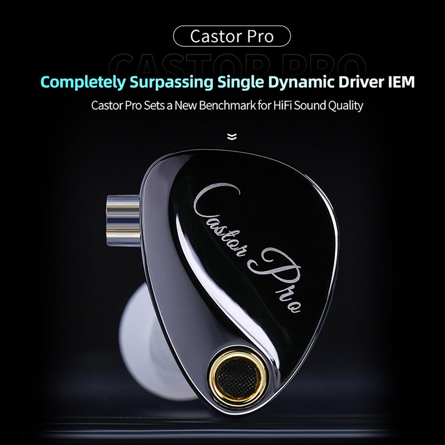KZ Castor Pro Tunable in Ear Monitor, HiFi Improved Bass in Ear Headphone, Dual-Dynamic Driver Gaming Earbuds, IEM Earphones with 2PIN-C Detachable Cable