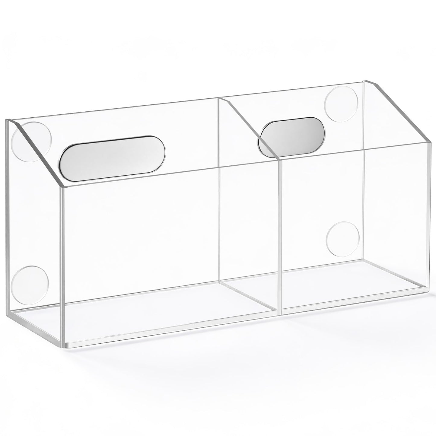 Simetufy Large Magnetic Dry Erase Marker Holder, Magnetic Pen Holder, Whiteboard Marker Holder with Movable Divider for Glass, Fridge & Locker, Non-slip Acrylic Magnetic Marker Holder