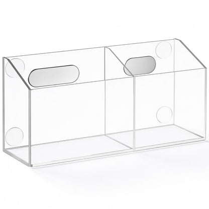 Simetufy Large Magnetic Dry Erase Marker Holder, Magnetic Pen Holder, Whiteboard Marker Holder with Movable Divider for Glass, Fridge & Locker, Non-slip Acrylic Magnetic Marker Holder