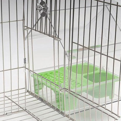 Pull-Out External Parrot Feeder, Parrot Feeder, Hanging Wild Bird Seed with Squirrel Proof Tray, Bird House, Decorative Clear Bird Bath Tub Easy to Fill, Clean for Finch and Hummingbird