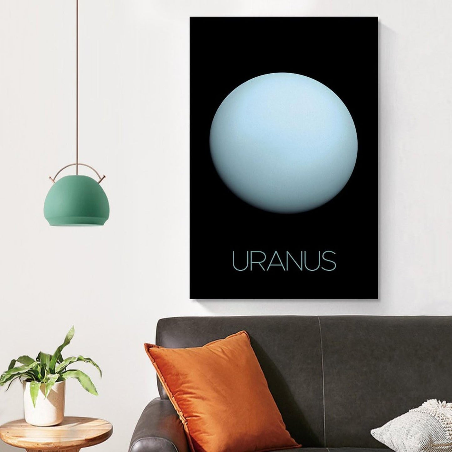 XIAOLOUTINYU Solar System Canvas Wall Art - Uranus Planet Space Poster for Kids Room Bedroom Classroom, STEM Educational Astronomy Decor, Science Gift for Boys Girls Teens, 16x24 Inch Unframed
