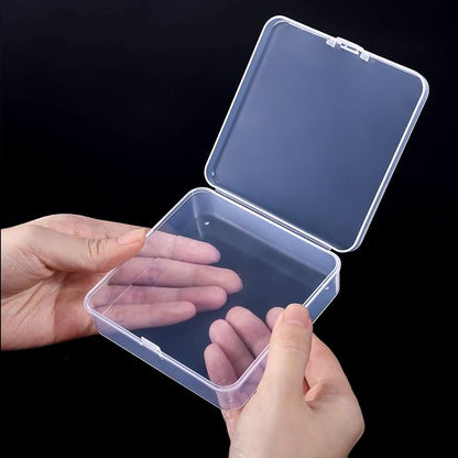 Jetec 6 Pieces Mini Plastic Clear Beads Storage Containers Box for Collecting Small Items, Beads, Jewelry, Business Cards, Game Pieces, Crafts (3.7 x 3.7 x 1.2 Inch)