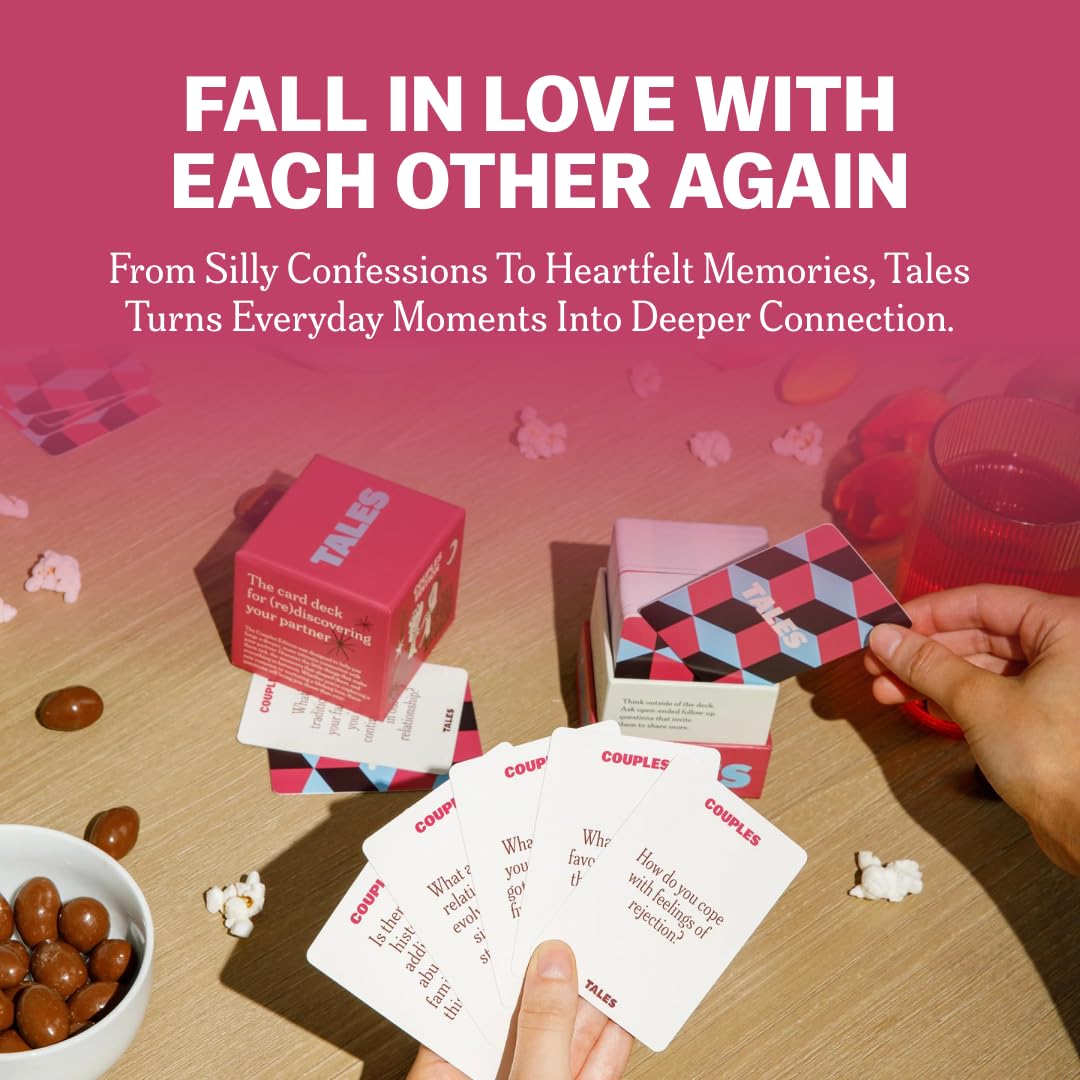 TALES 150 Conversation Starter Cards, Couples Edition, Prompts for Deeper Connection, Date Night Ideas, Anniversaries, and Quality Time Together