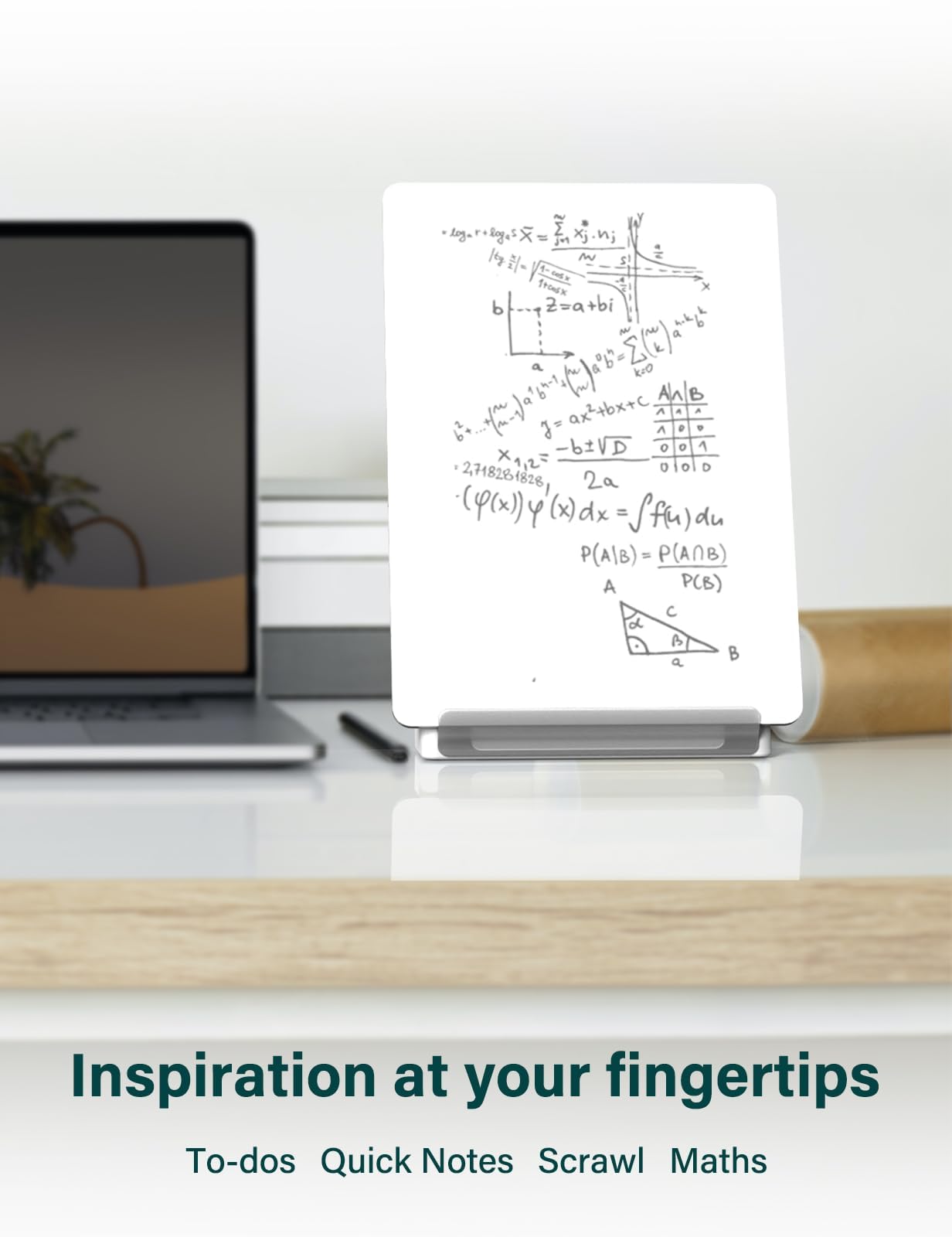 Yagee Desktop Whiteboard with Storage, Dry Erase Board with Phone & Tablet Stand, to-do List Memo, Double-Sided Writing Board for Office and School Supplies, 9.5''×6.7'', Marker＆Duster Included