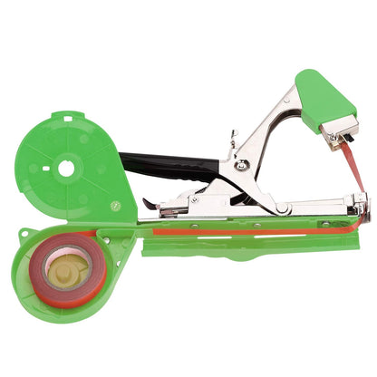 Yolando Plant Tying Machine Tape Tool for Tomatoes Peppers Grapes Cucumbers and Vining Vegetables Quickly and Easily Tie, Great for Gardeners Farmers, with Tapes, Spare Parts, Staples - Green
