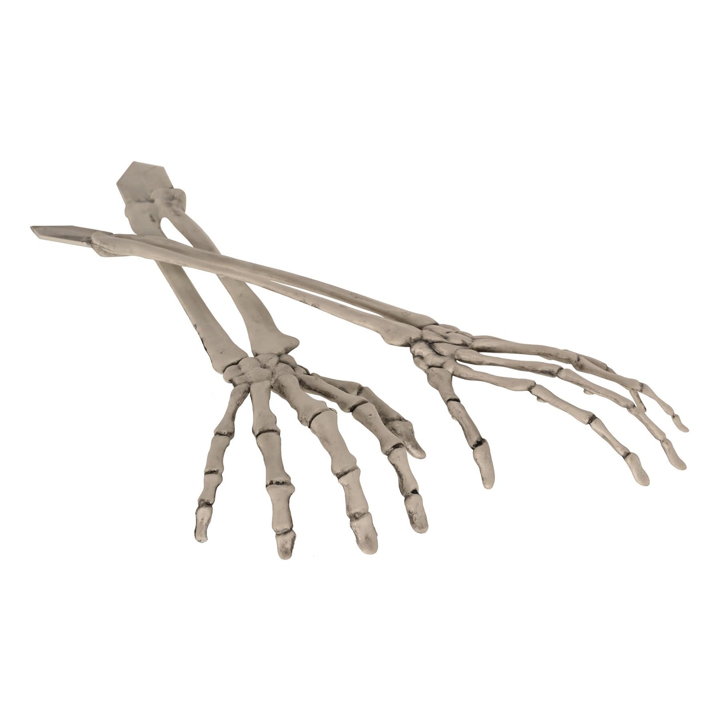 Beistle 2 Piece 17.5" Spooky Theme Plastic Skeleton Hand Yard Stakes, Scary Halloween Lawn Decorations, Celebrating With You Since 1900