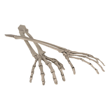 Beistle 2 Piece 17.5" Spooky Theme Plastic Skeleton Hand Yard Stakes, Scary Halloween Lawn Decorations, Celebrating With You Since 1900