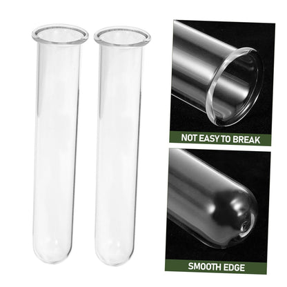 CATIEBYE 5pcs Glass Test Tube Vases for Plant Propagation Small Hydroponic Flower Water Tubes for Home and Office Terrarium Decoration 2.5x3x15cm