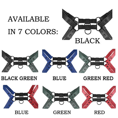 Harness for Men Adjustable Body Chest Harness Belt Clubwear for Halloween Christmas (Red)