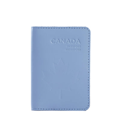 INCARNE Leather Passport Holder for Travel - Passport Case - Passport Wallet for Men - Passport Cover for Women Sleeve Protector - Travel Essentials Vacation Luggage Gifts - Classic Light Blue