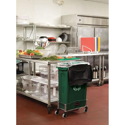 Rubbermaid Commercial Products Slim Jim Trash/Garbage Can with Venting Channels 16-Gallon Blue for Kitchen/Office/Workspace