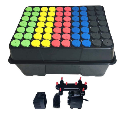 HORTIPOTS Cloning Machine Aeroponic Cloner System 70 Site for Plant Cuttings Using 1.625 inch Neoprene Clone Inserts (1-5/8 inch)